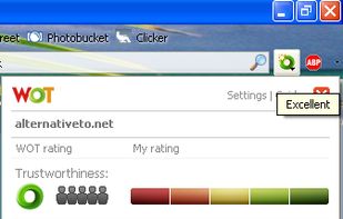 WOT browser tab