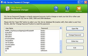SQL Server Password Changer screenshot 1