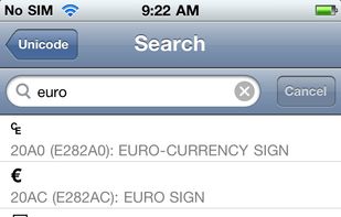 UnicodeTable screenshot 1