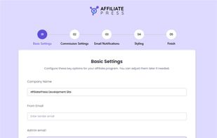 Easy Setup Wizard Screen 2