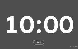 Aftel countdown timer screenshot showing controls ten minutes remaining