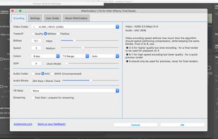 AfterCodecs screenshot 1