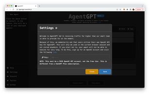 AgentGPT screenshot 1