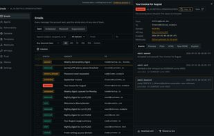 Message log with every send and its status