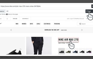 CSS Selector Wizard window