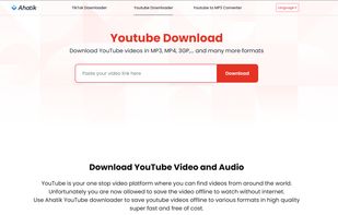 Youtube to Mp4 converter by Ahatik is online YouTube Downloader that can help you to download YouTube video and audio fast and free.