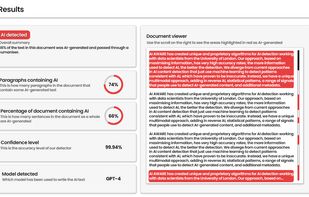 AI Aware text detection