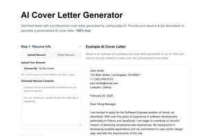 AI Cover Letter Generator
