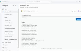 AI Dev Gallery screenshot 1
