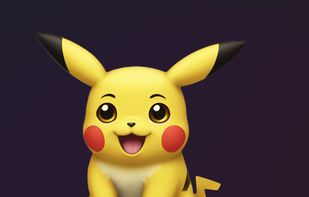 Pikachu with eyebrows