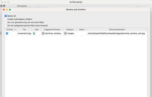 Review dialog - macOS