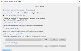 Windows - LLM downloads