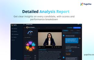 Detailed analytics dashboard showing candidate performance insights, scoring, and evaluation metrics.