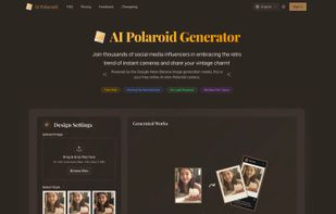 Homepage of AI Polaroid Generator - Transform any photo into vintage polaroids in 10 seconds.
