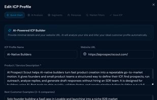 ICP Builder with AI