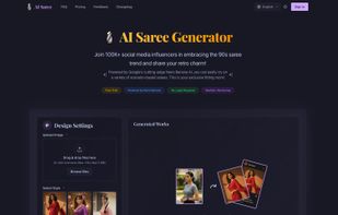 Homepage of AI Saree