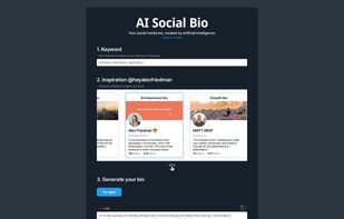 AI Social Bio screenshot 1