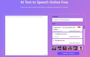 A free AI voice generatorthat can convert text to speech. As an AI voice maker, you can listen online, or download audio files.