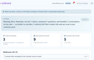 Aiboos.net Dashboard