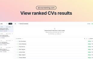 View ranked CVs results
