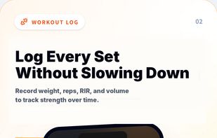 Quick workout logging with sets, reps, and weight history