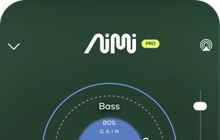 Adjust gain, solo instruments, or train aimi to personalize your mix.