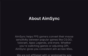 AimSync Sensitivity Converter screenshot 2