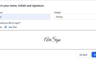Filling a text signature