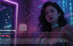 One of the text adventure games on the aistory website.Linina's Awakening.