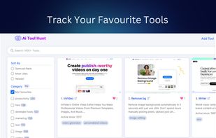 Track your favourite tools