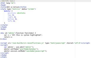 ACE Code Editor screenshot 1