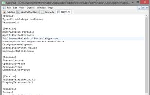 AkelPad screenshot 1