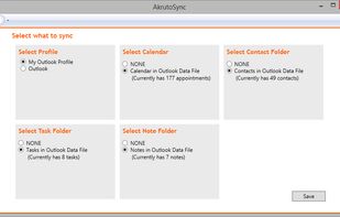 Select what to sync.