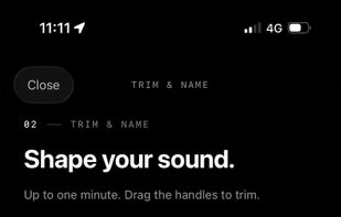 Upload your own audio and trim it, so the alarm starts where you want.