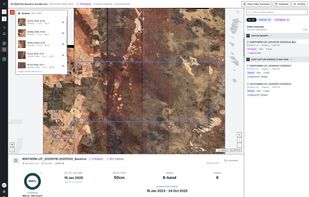 Manage orders in the portal and view deliverable data without external software. Search for available data via archival search or task satellites for a new capture.