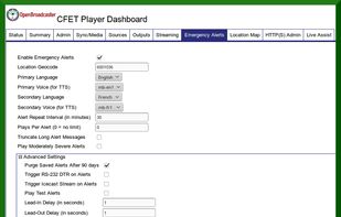 AlertPlayer Configuration