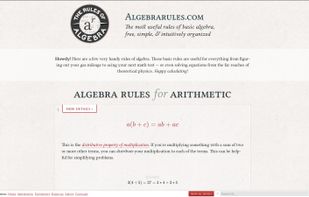 Algebrarules.com screenshot 1