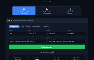 AlgoDeploy screenshot 1