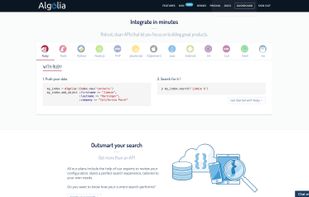 Algolia screenshot 2