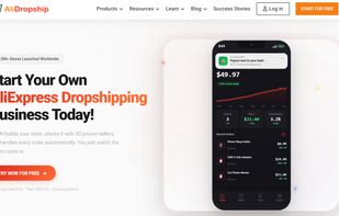 AliDropship homepage header