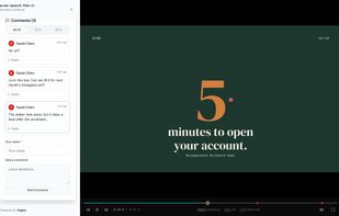Video timeline review with time-coded comments