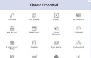 Choose Credentials Types