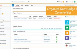 Organize knowledge by communities