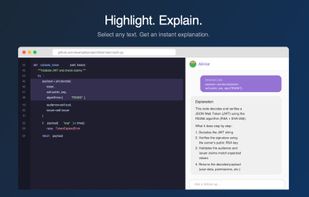 Highlight text on a webpage and ask AlliHat to explain it.