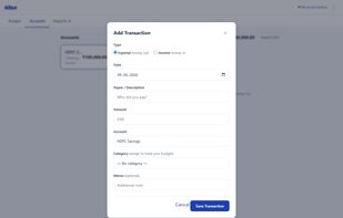 Add transaction