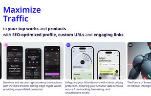 Maximize traffic to your top works and products with SEO-optimized profile, custom URLs and engaging links