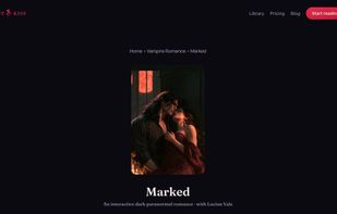 A story page: Marked, a dark vampire romance
