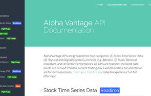 Alpha Vantage screenshot 1