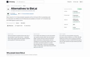 Alternatives page
