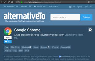 AlternativeTo Search screenshot 1